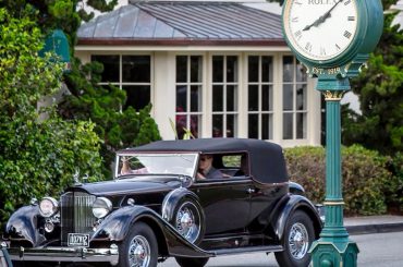 SIR JACKIE STEWART AND TOM KRISTENSEN GUEST SPEAKER DURING  THE ROLEX MONTEREY MOTORSPORTS REUNION